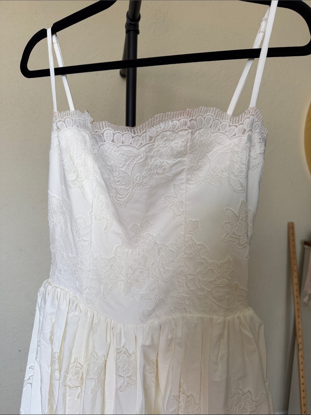 NWOT House of CB Chloe White Custom Lace + Cotton Midi Dress size S A-C - Picture 11 of 14